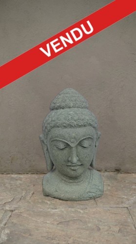 BUDDHA BUST GREENSTONE 50CM3